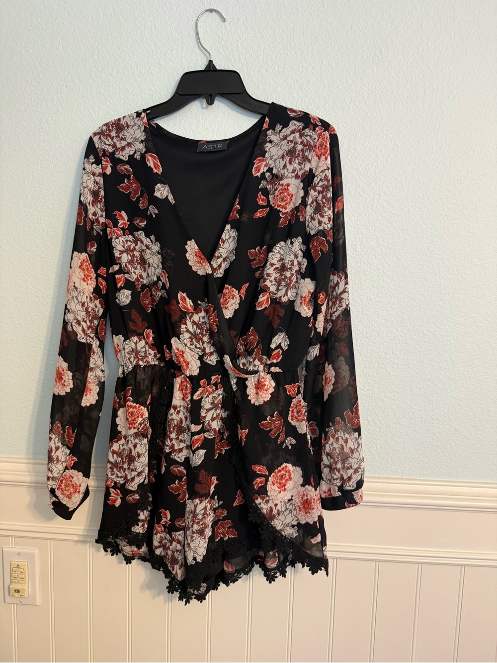 ASTR Black Top with Subtle Red Accent